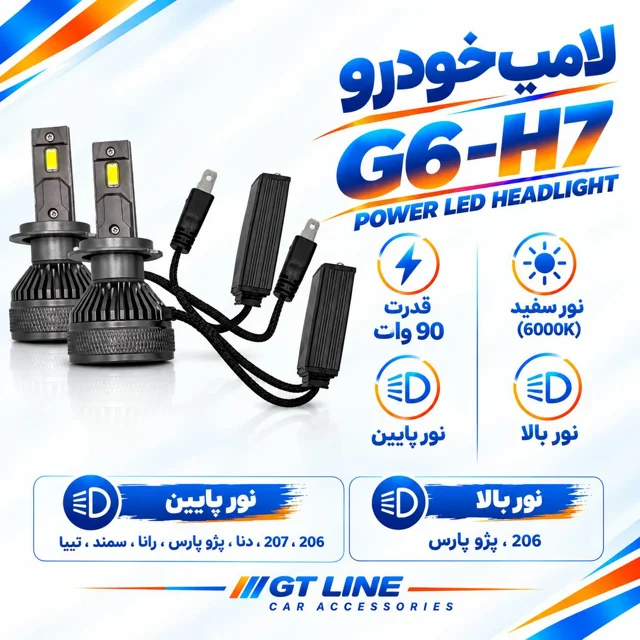 هدلایت استیل میت مدل G6 پایه H7